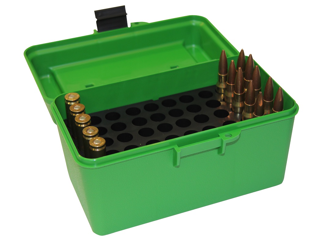MTM H50RM DELUXE Ammo Box GREEN content 50